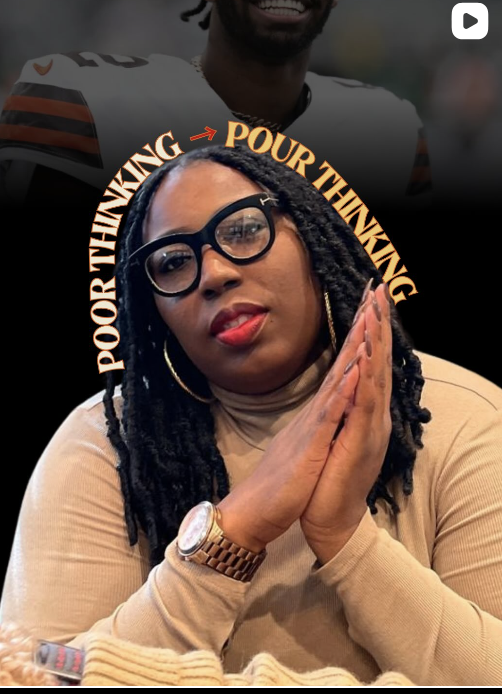 Poor Thinking → Pour Thinking — viral short over an NFL frame